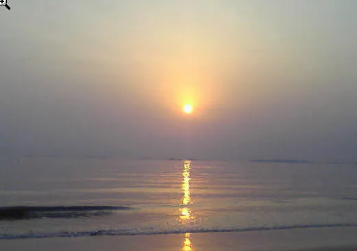 안면도 초입의 백사장항 낙조