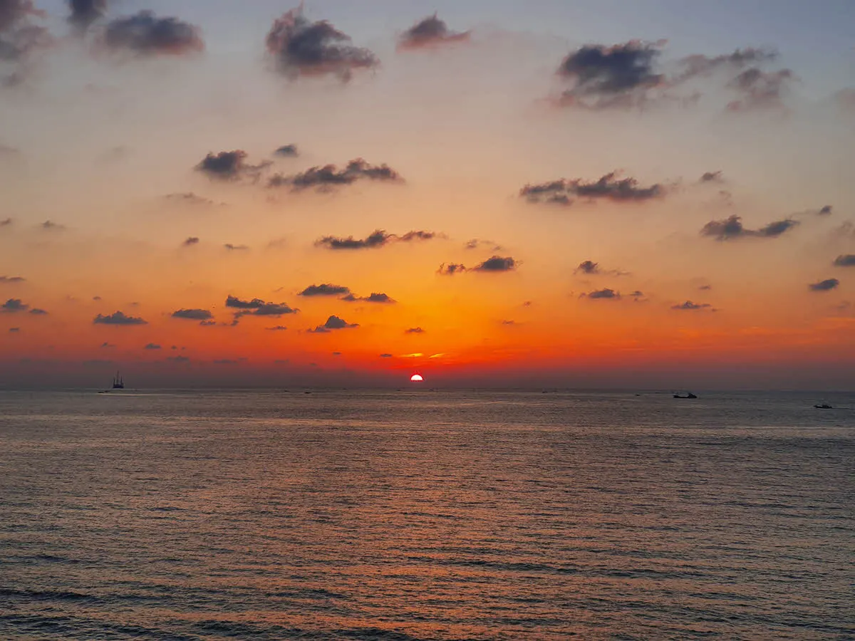 한담해안산책로의 일몰