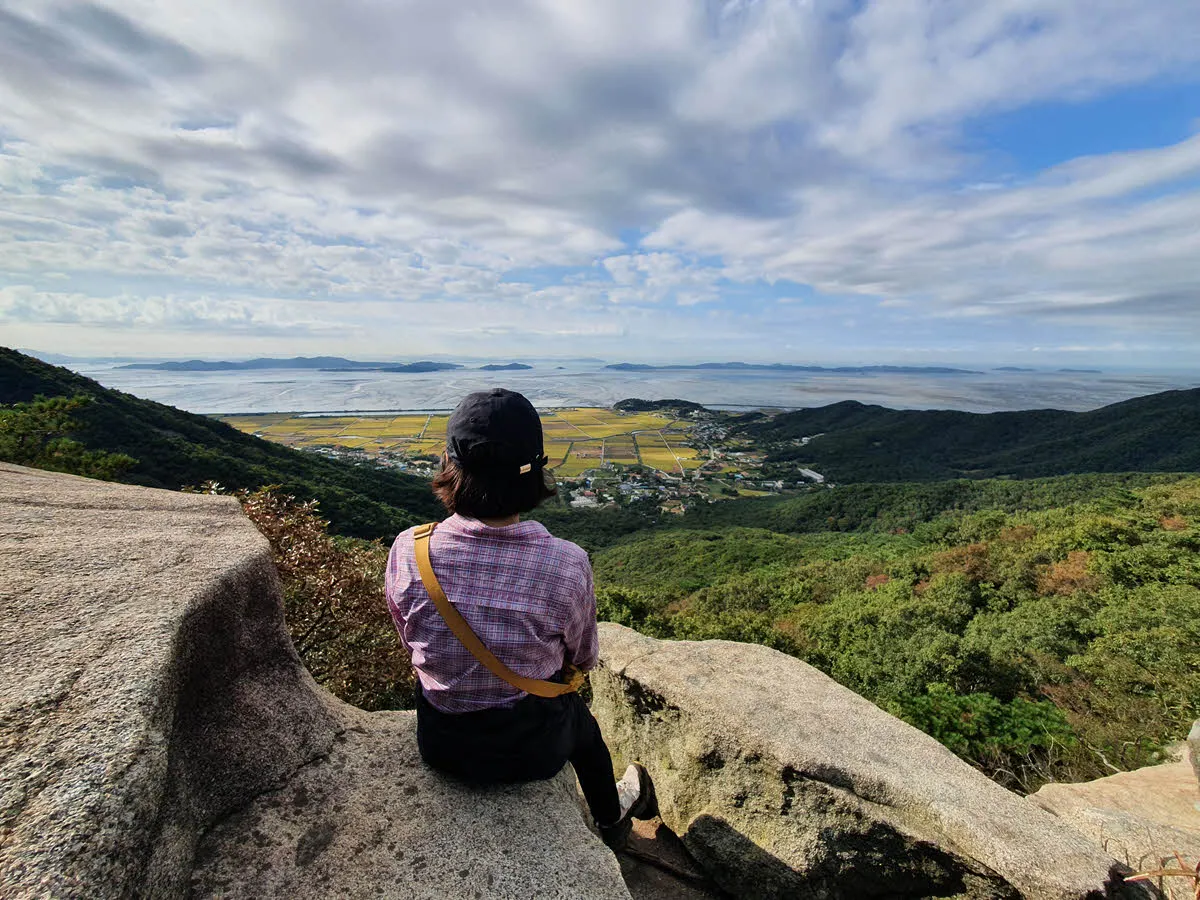 마니산에서 바라본 서해바다