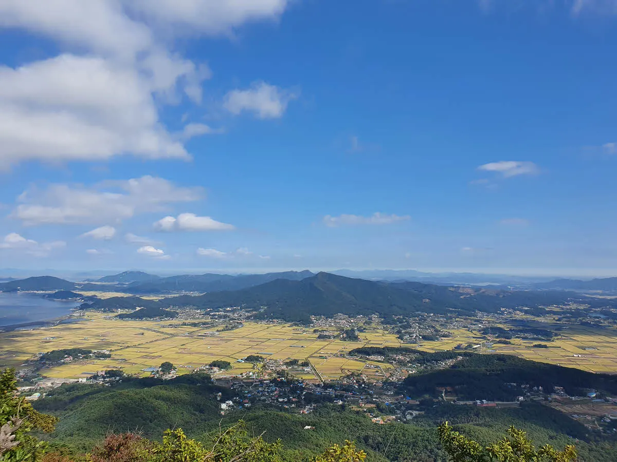 마니산 정상에서 바라본 북쪽