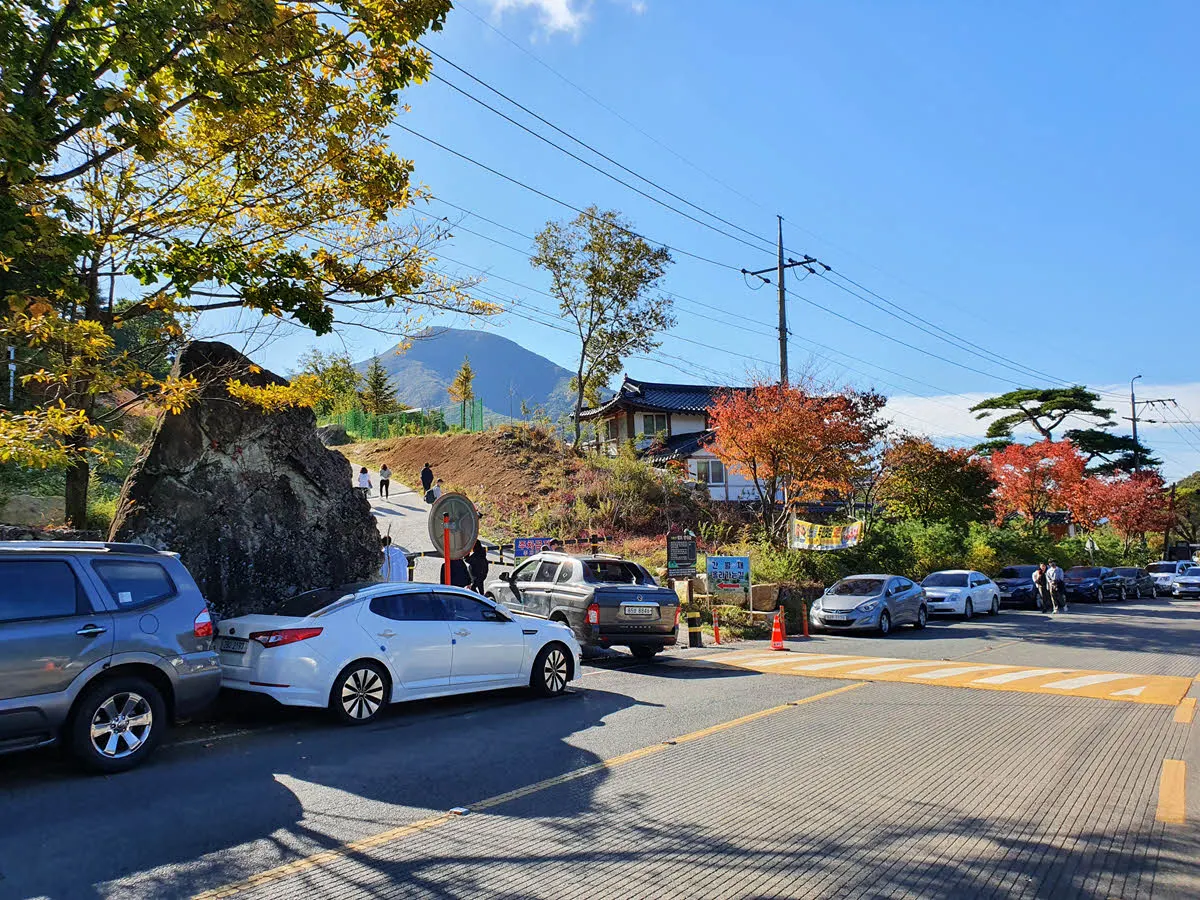 주암마을에서 버스 하차