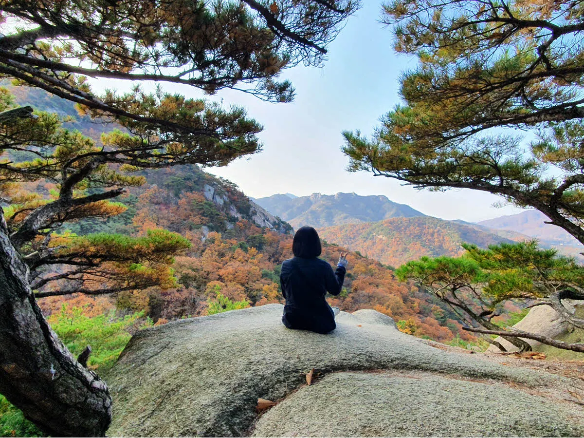 여성봉 가는 길의 촬영 스팟에서 한 컷