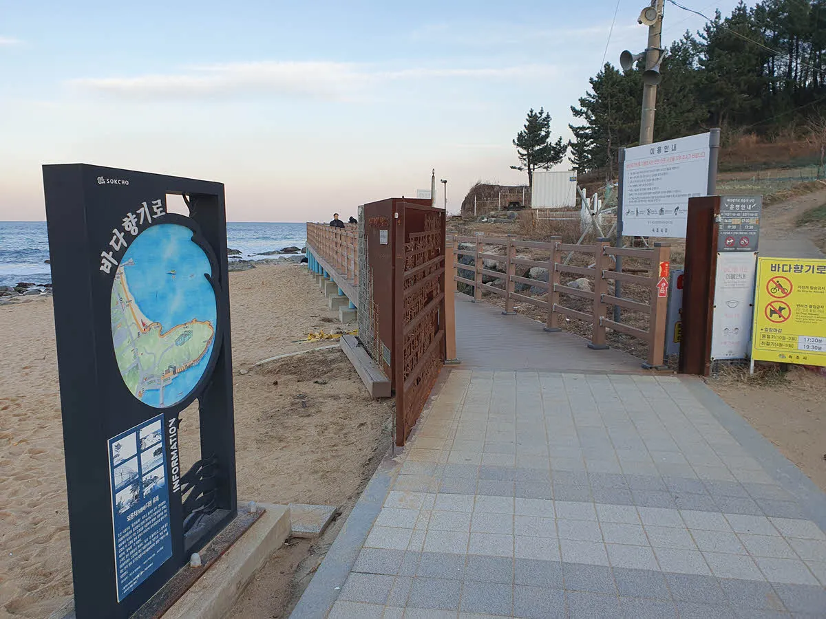 외옹치 바다향기로 입구 (외옹치 해수욕장)
