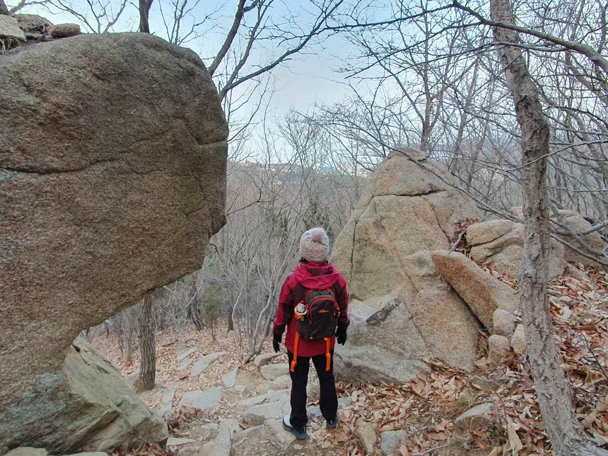 어느새 멀리 보이는 하나개 해수욕장