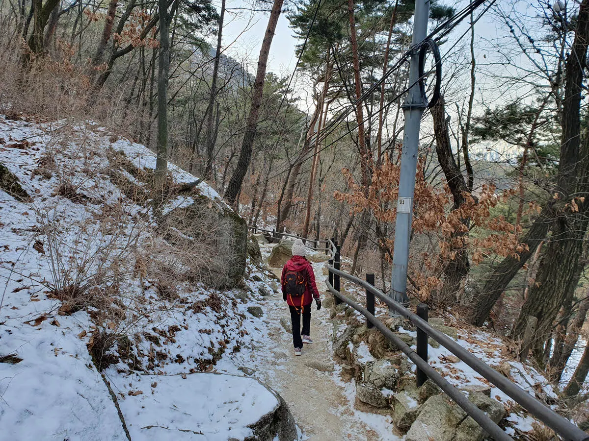 보리사로 하산하는 길