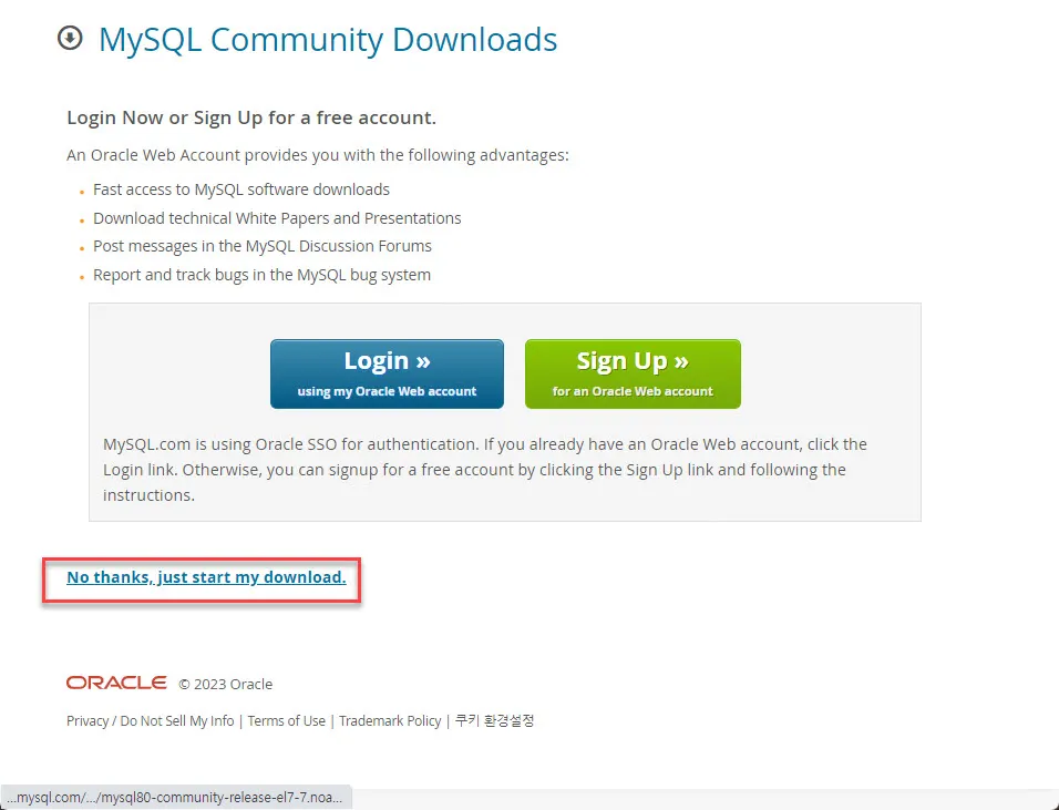 My SQL Community Downloads