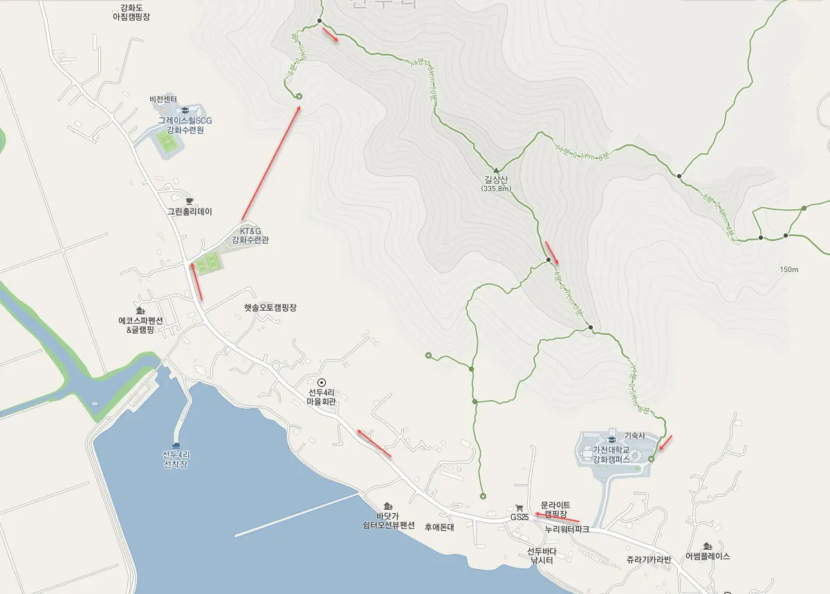 강화도 길상산 순환 산행코스