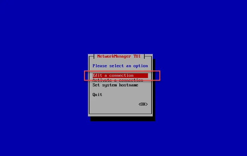 nmtui - Edit a connection