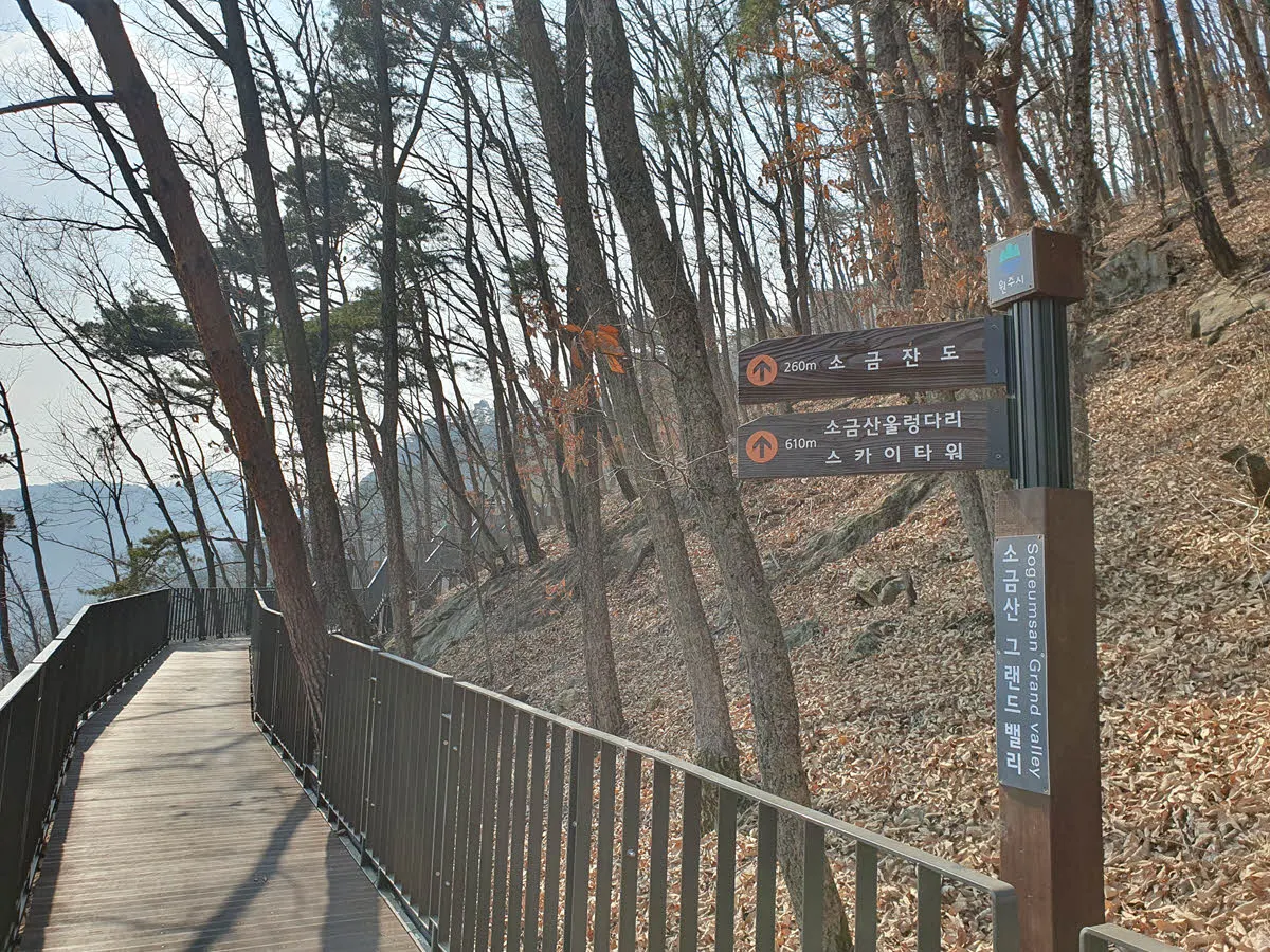 소금잔도로 가는 데크길