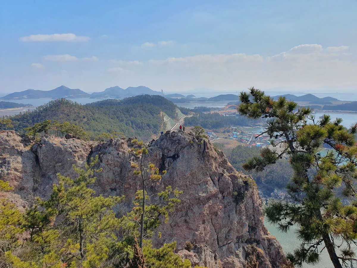 선유봉에서 바라본 선유대교(무녀도) 방면