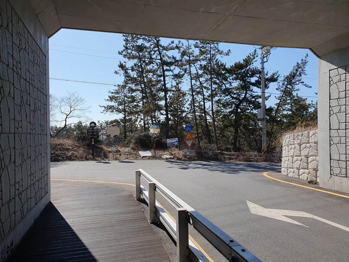 선유교 아래를 지난다.