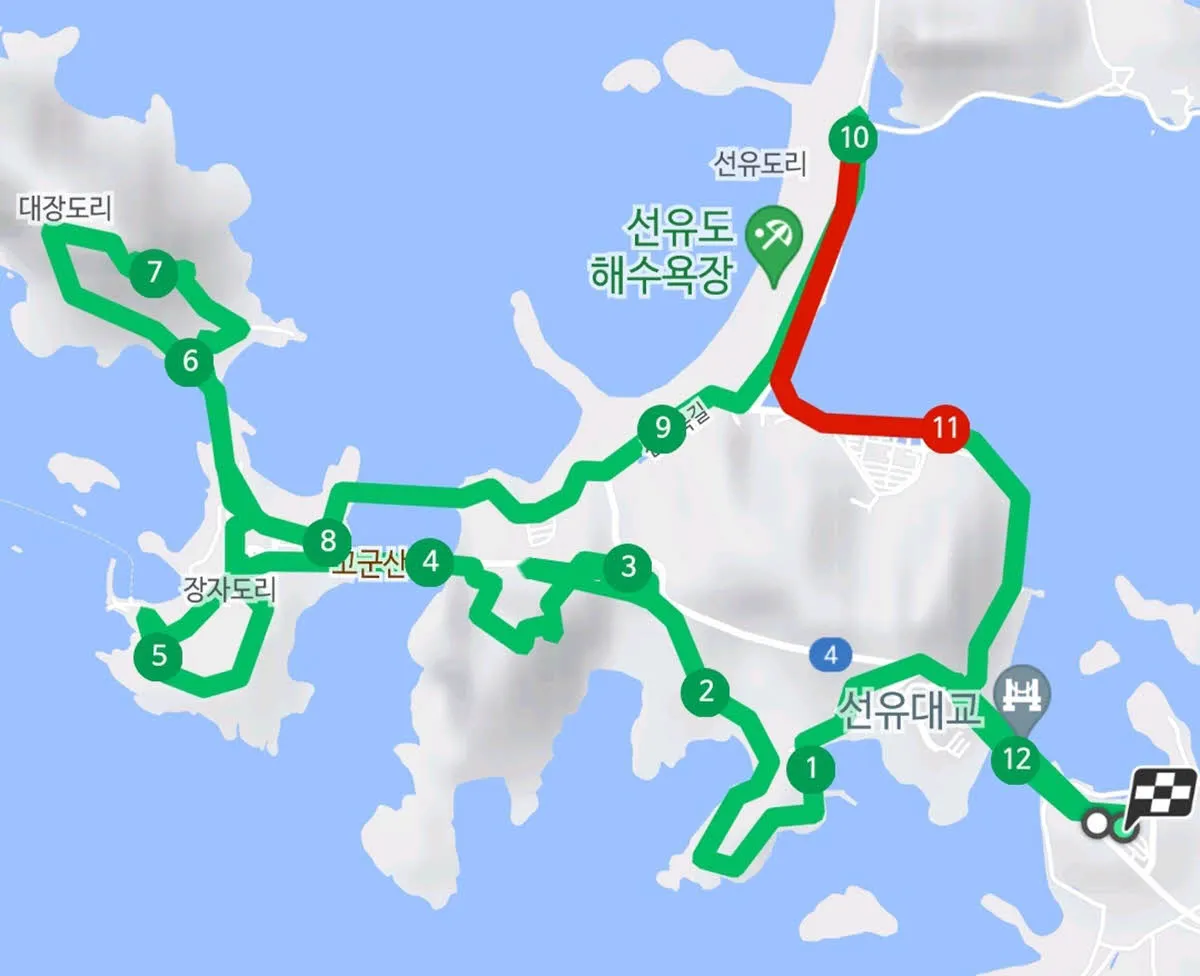 선유도 일주 트래킹 코스