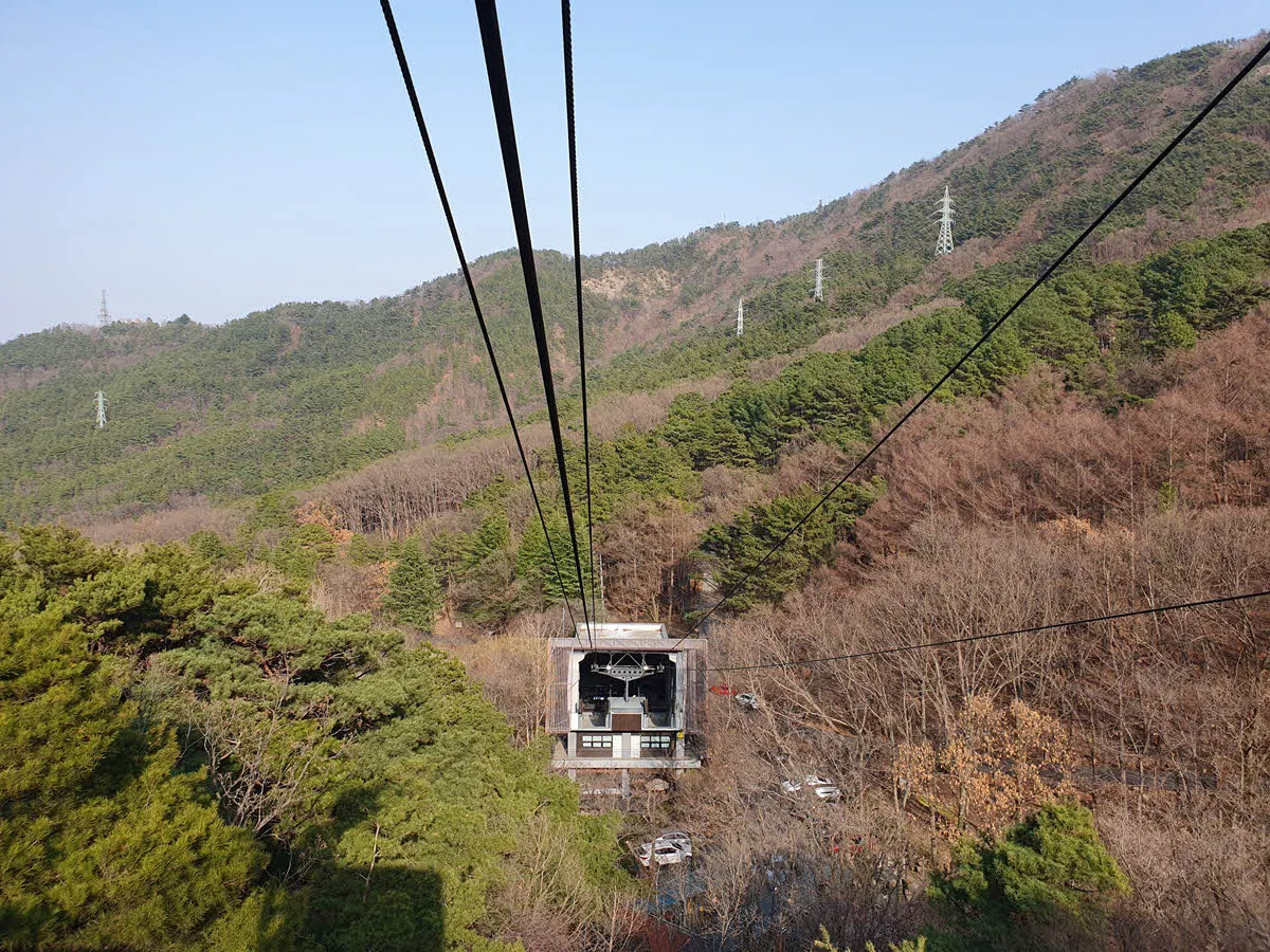 대구 앞산 케이블카 상행 승강장
