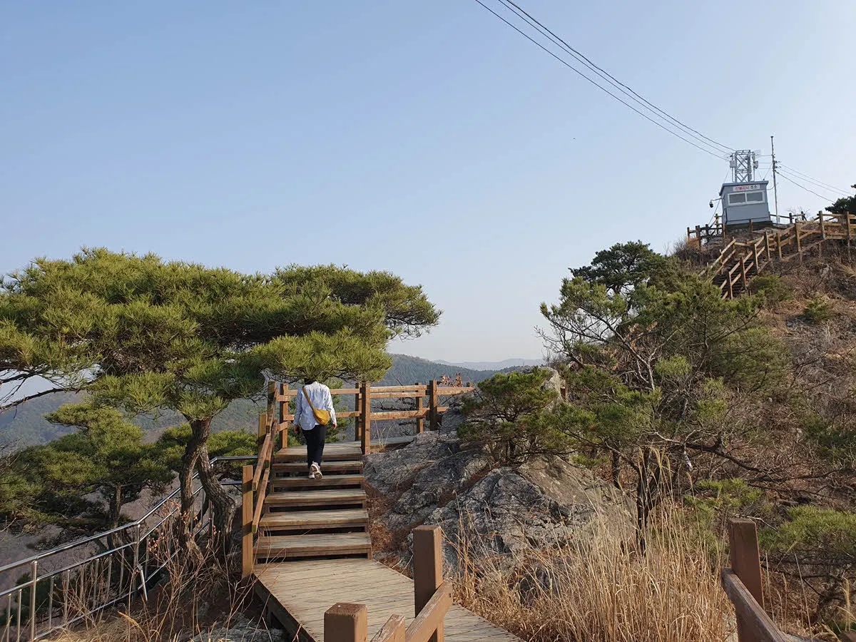 앞산 정상가는 능선길