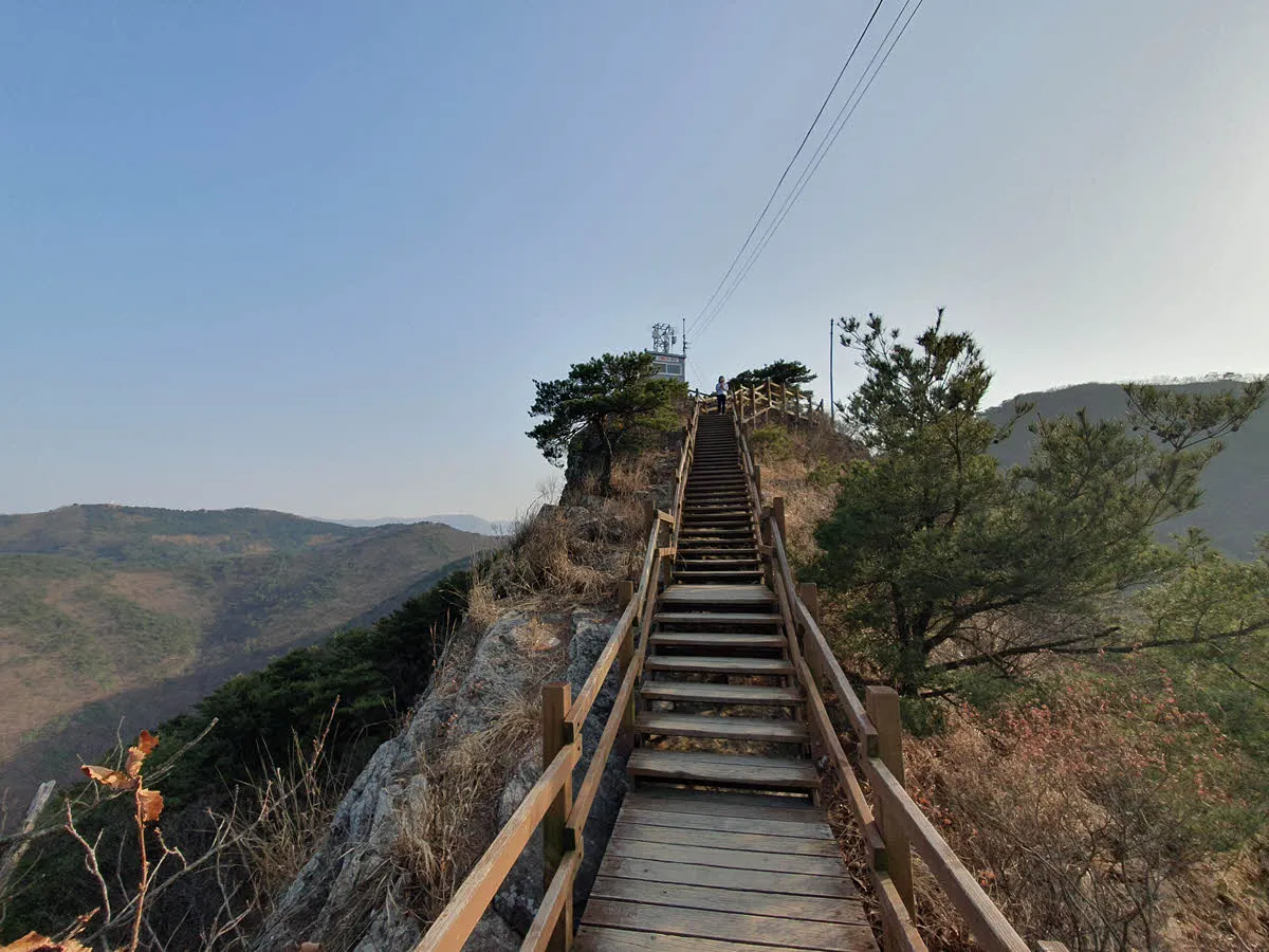 앞산 정상 가는 능선