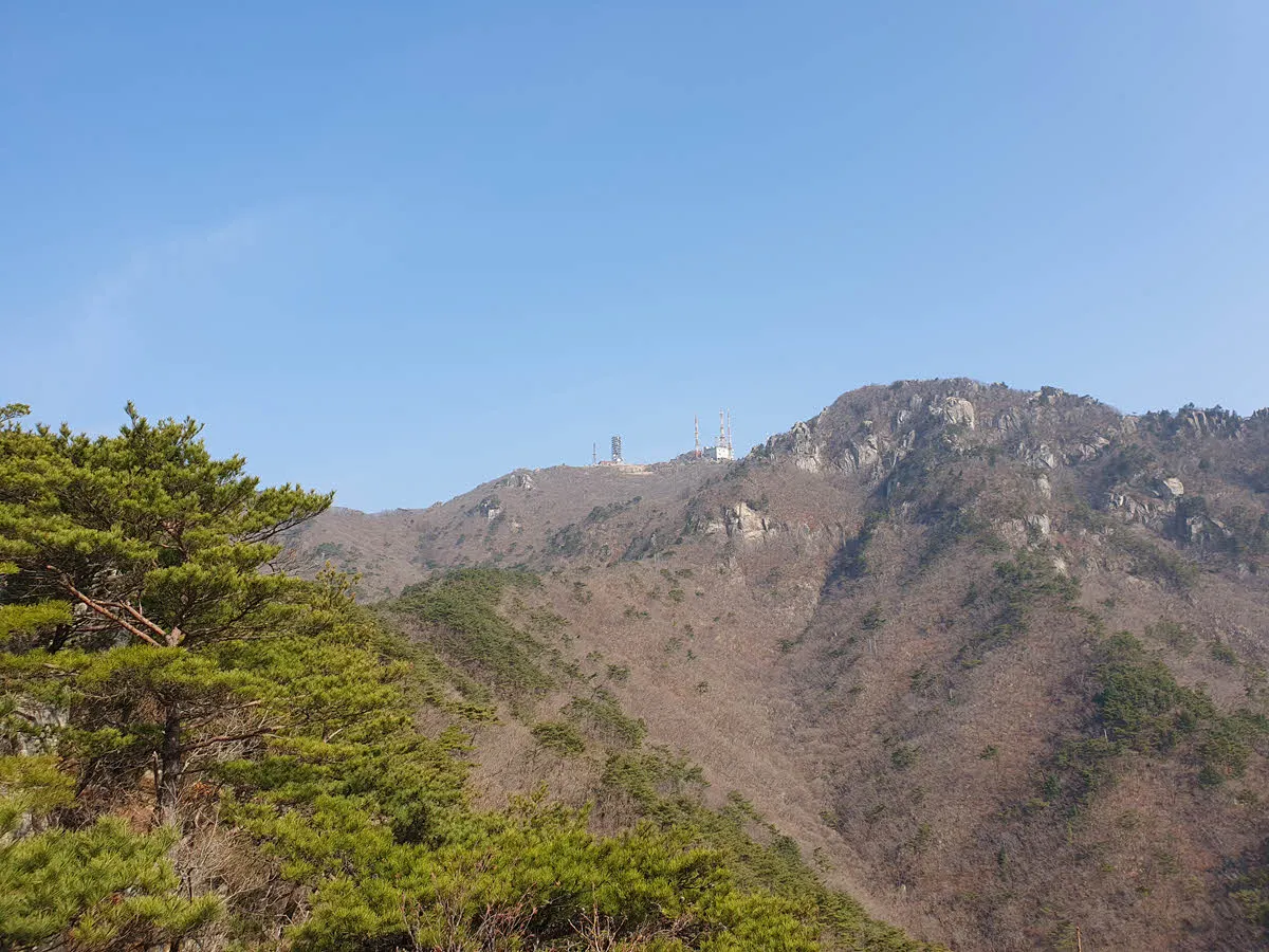팔공산 낙타봉에서 바라본 비로봉