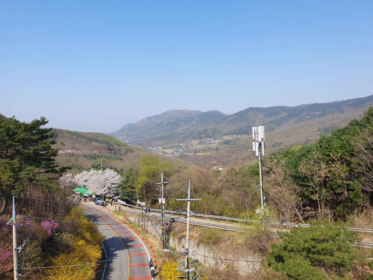 출렁다리에서 바라본 고천4리 방면