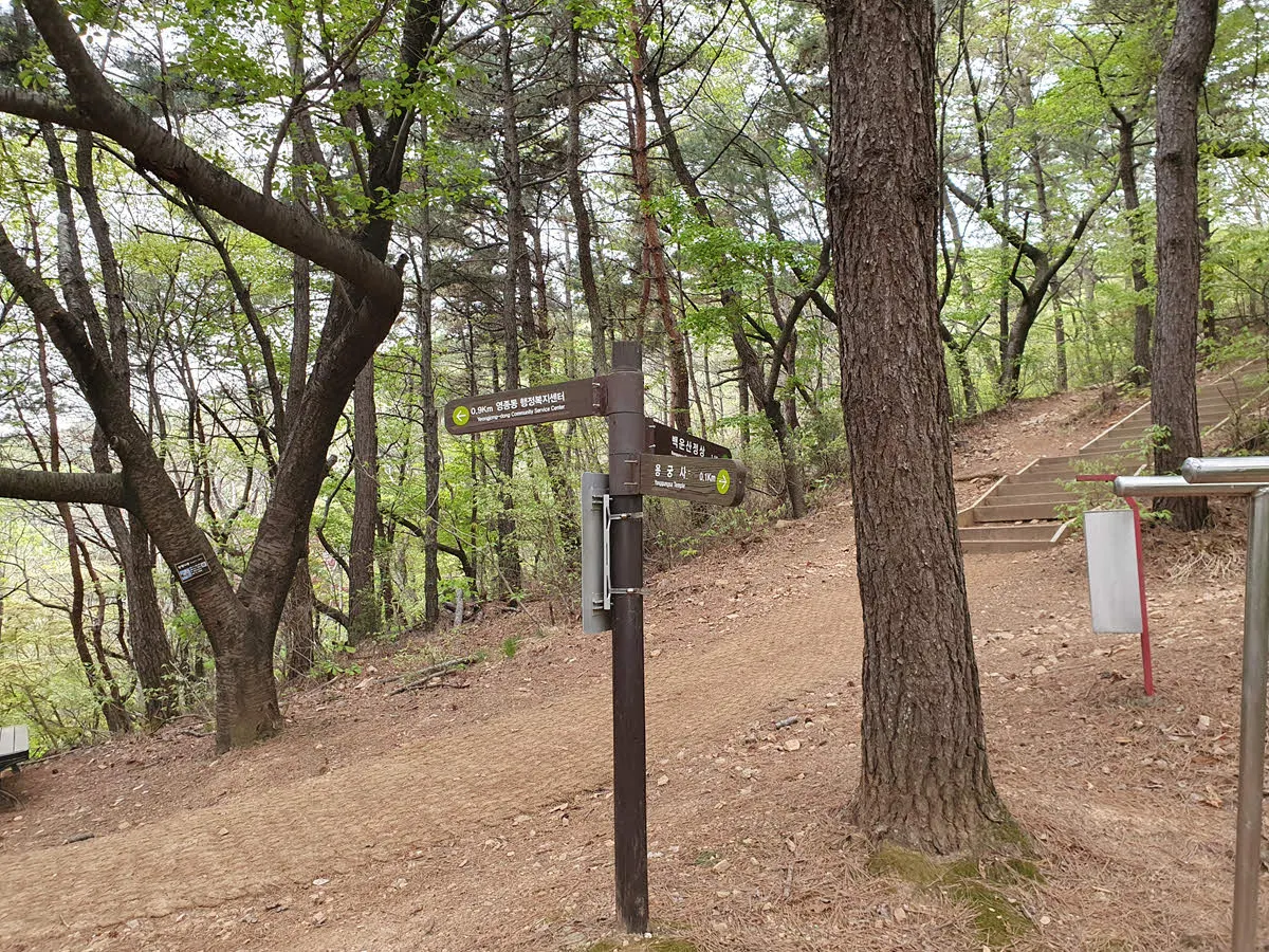 영종도 백운산 등산로 이정표