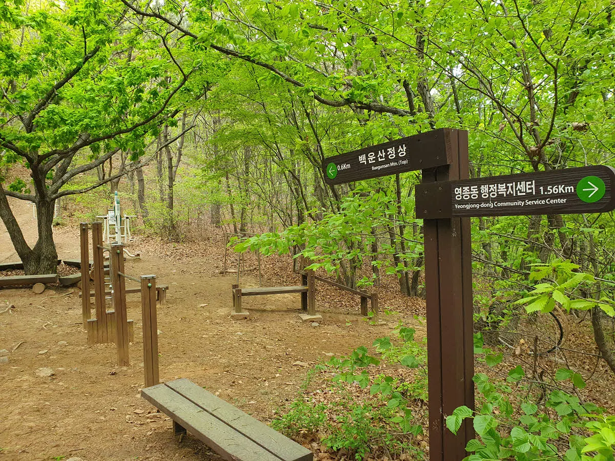 백운산 정상 600m 전