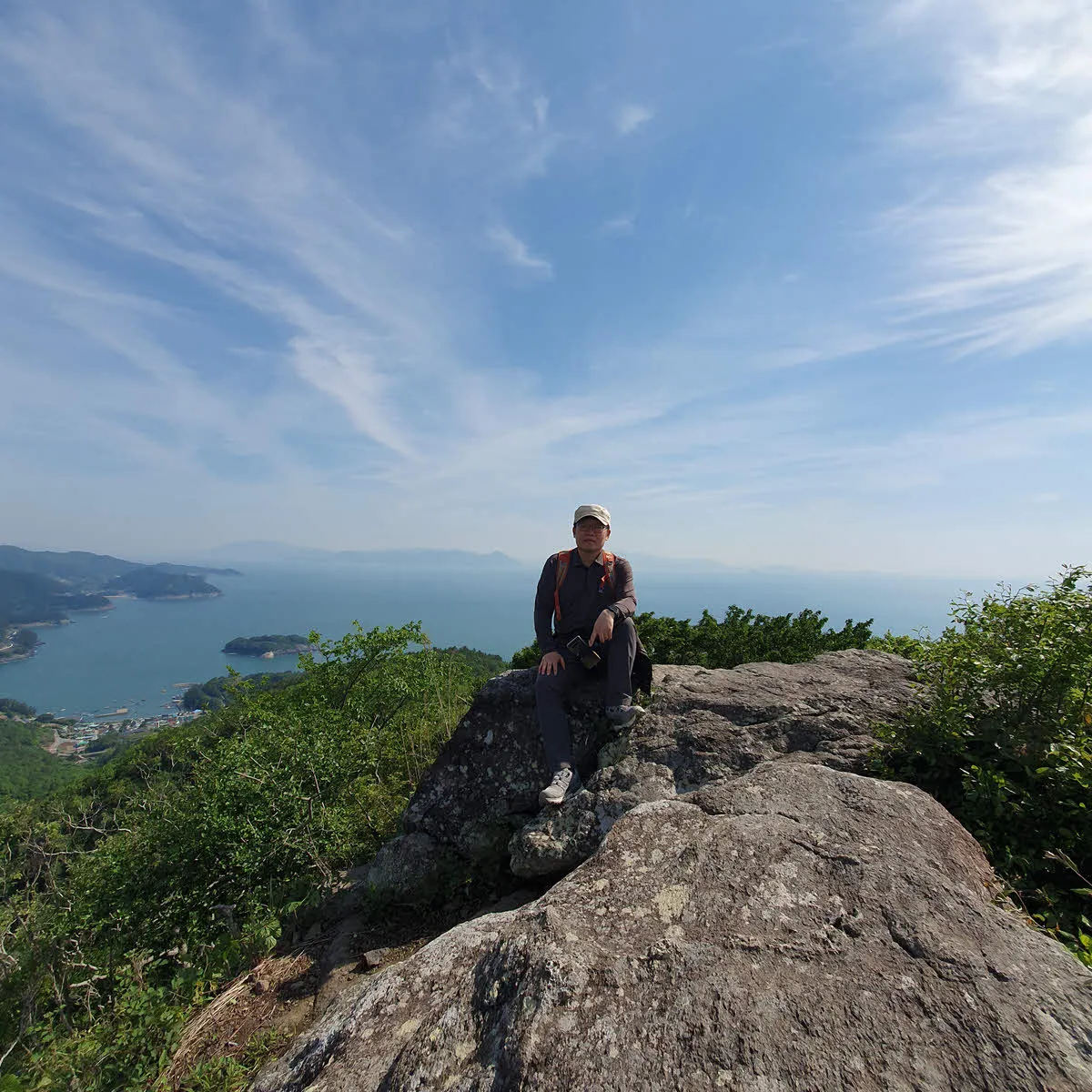 금오산에서 남해방면 조망포인트