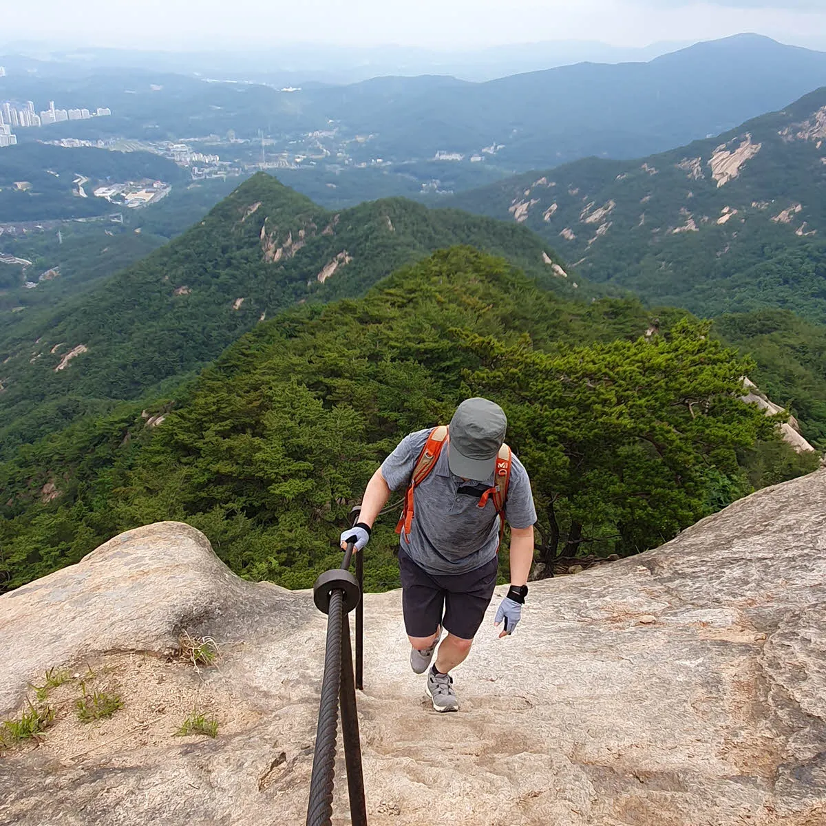 응봉능선 암벽 오르기