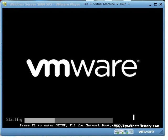 VMWare Player에서 가상서버 부팅