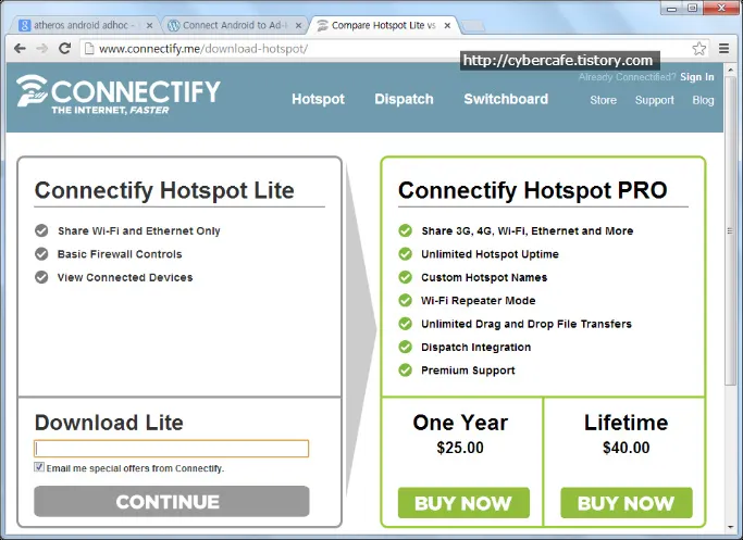 <title>노트북의 인터넷을 공유해서 스마트폰으로 인터넷 접속하기 (무선랜카드를 AP모드로 사용하기)</title>
