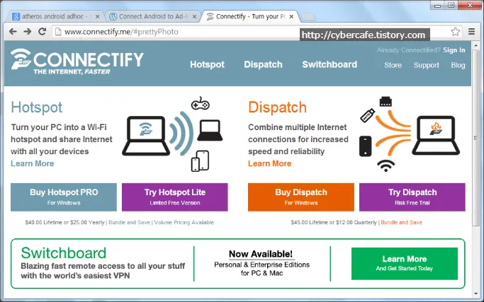 <title>노트북의 인터넷을 공유해서 스마트폰으로 인터넷 접속하기 (무선랜카드를 AP모드로 사용하기)</title>