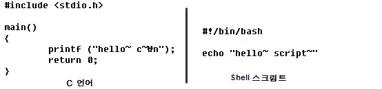 C 언어와 Shell스크립트 비교