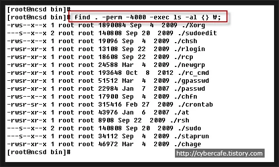 find 명령어에 대한 보안 관점에서의 고찰