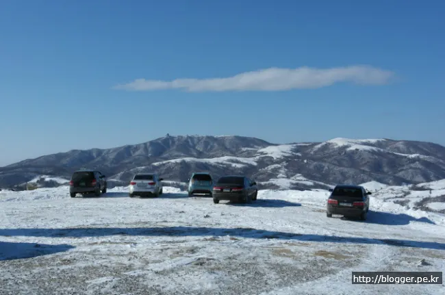 대관령 삼양목장의 겨울 풍경