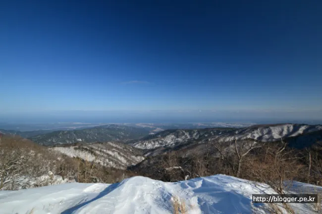 대관령 삼양목장의 겨울 풍경