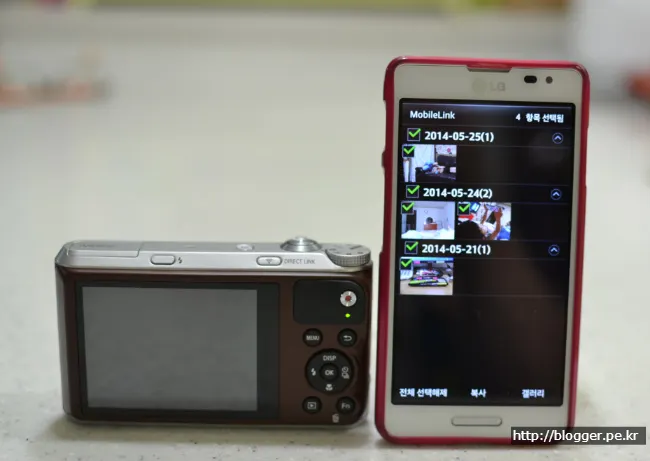 삼성 WB350F의 Wifi Direct(Direct Link)를 이용한 사진 전송 기능 리뷰