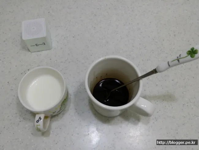 집에서 카페라떼 만들어 마시기