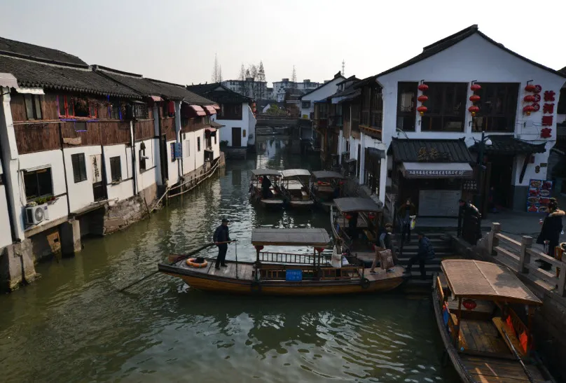 강남수향(江南水鄕)마을 중 하나인 상하이의 주가각(朱家角)