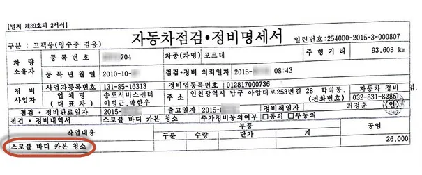 9만Km 주행한 포르테 GDI의 스로틀 바디 카본 청소