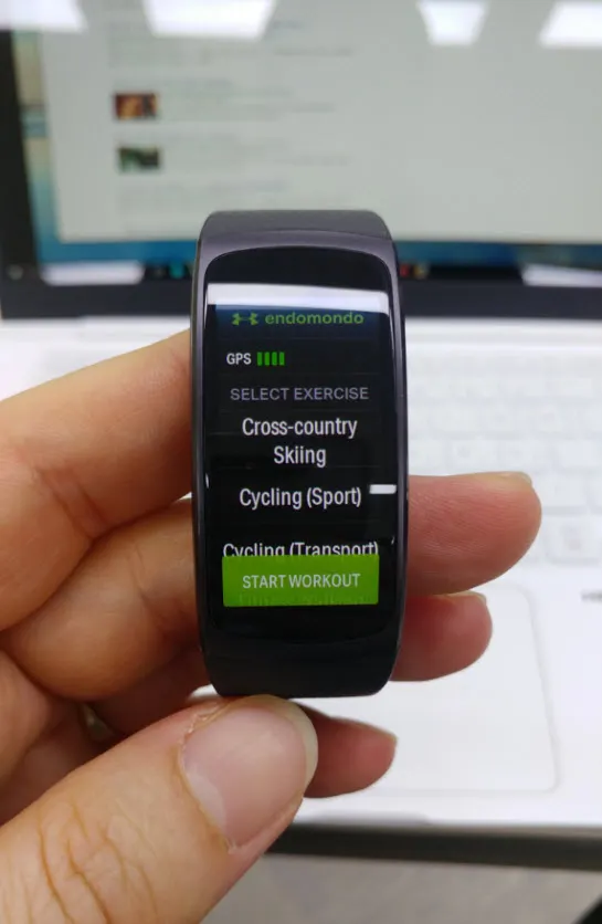 엔도몬도(endomondo), 드디어 기어핏2를 지원하다.