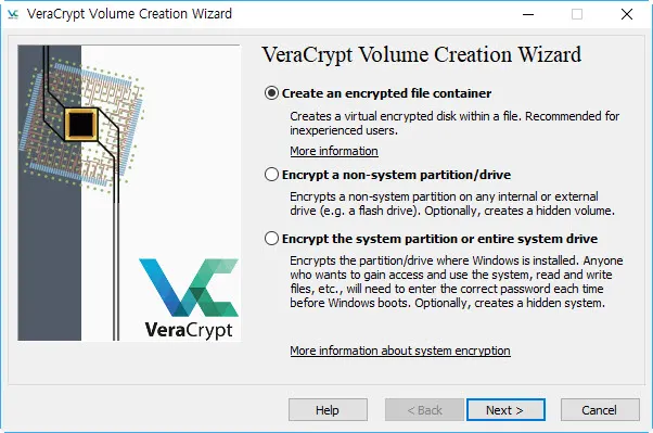 VeraCrypt 볼륨 생성하기