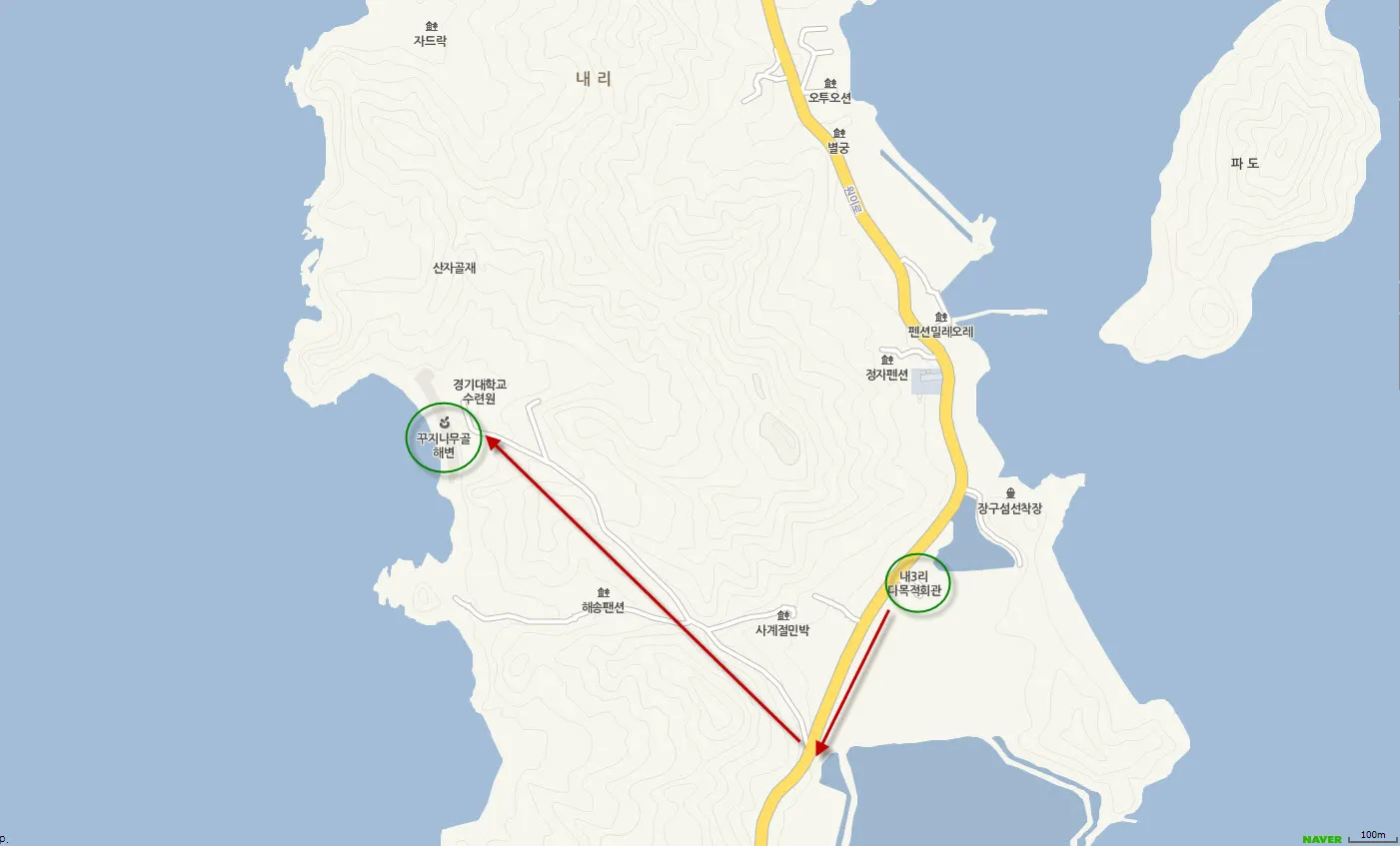 솔향기길1코스 출발점 위치