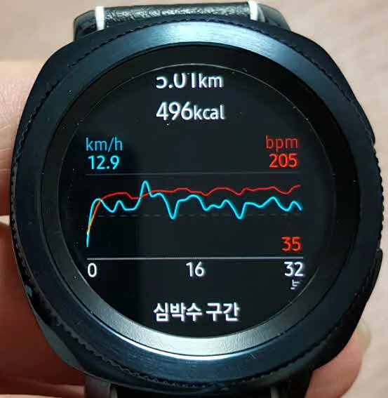 기어 스포츠(SM-R600)로 달리기 운동 측정하기