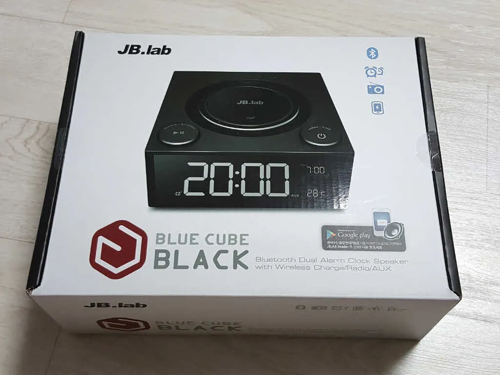 FM라디오가 지원되는 블루투스 스피커 - 블루큐브 블랙 (제이비랩)