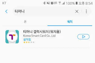 기어S/스포츠/갤럭시워치의 교통카드(티머니,캐시비) 기능 사용기