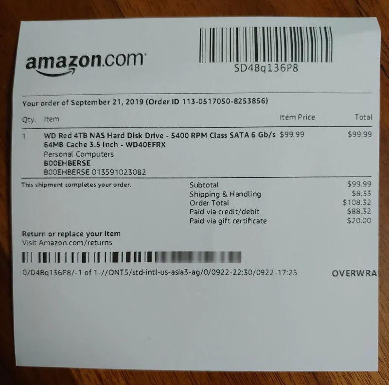 시놀로지 NAS의 HDD 교체하기 (WD RED 4 테라바이트 HDD)