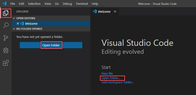 Visual Studio Code 실행