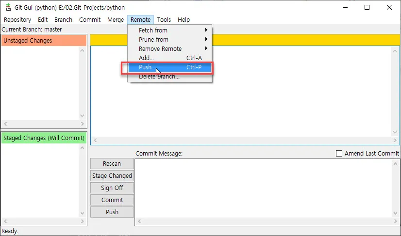 Git의 리포지토리에 있는 코드를 Github에 Puth 하기 