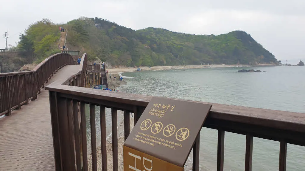 마지막구간에서 걸어온 구봉도를 돌아본다 