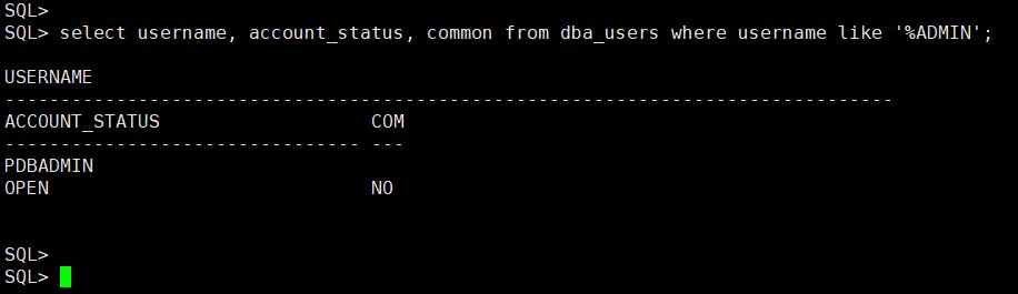 오라클 PDB의 기본 관리자 계정