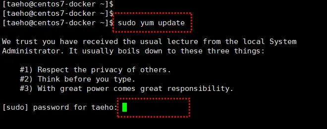 sudo yum update