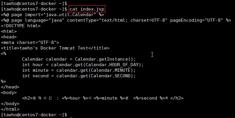Tomcat 접속 테스트 용 index.jsp