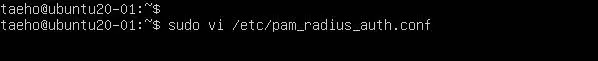 $ sudo vi /etc/pam_radius_auth.conf
